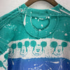Mickey Mouse Disney All Over Print Green T-shirt Size M