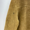 Van Heusen Brown Corduroy Fur Collar Fleece Lined Jacket Size 42
