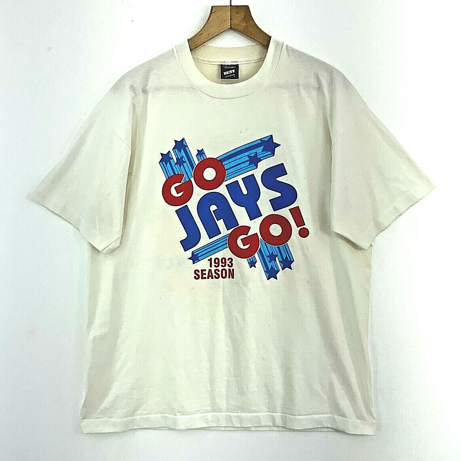 Toronto Blue Jays MLB 1993 Baseball Card T-shirt Size XL Single Stitch