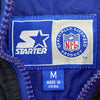 Starter New England Patriots Insulated Blue Hooded Jacket NFL Size M 1/4 Zip