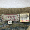 Vintage Aztec Print Crewneck Beige Knit Sweater Size M