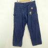 Carhartt Flame Resistant Canvas Navy Blue Worker Pants Size 36 x 30