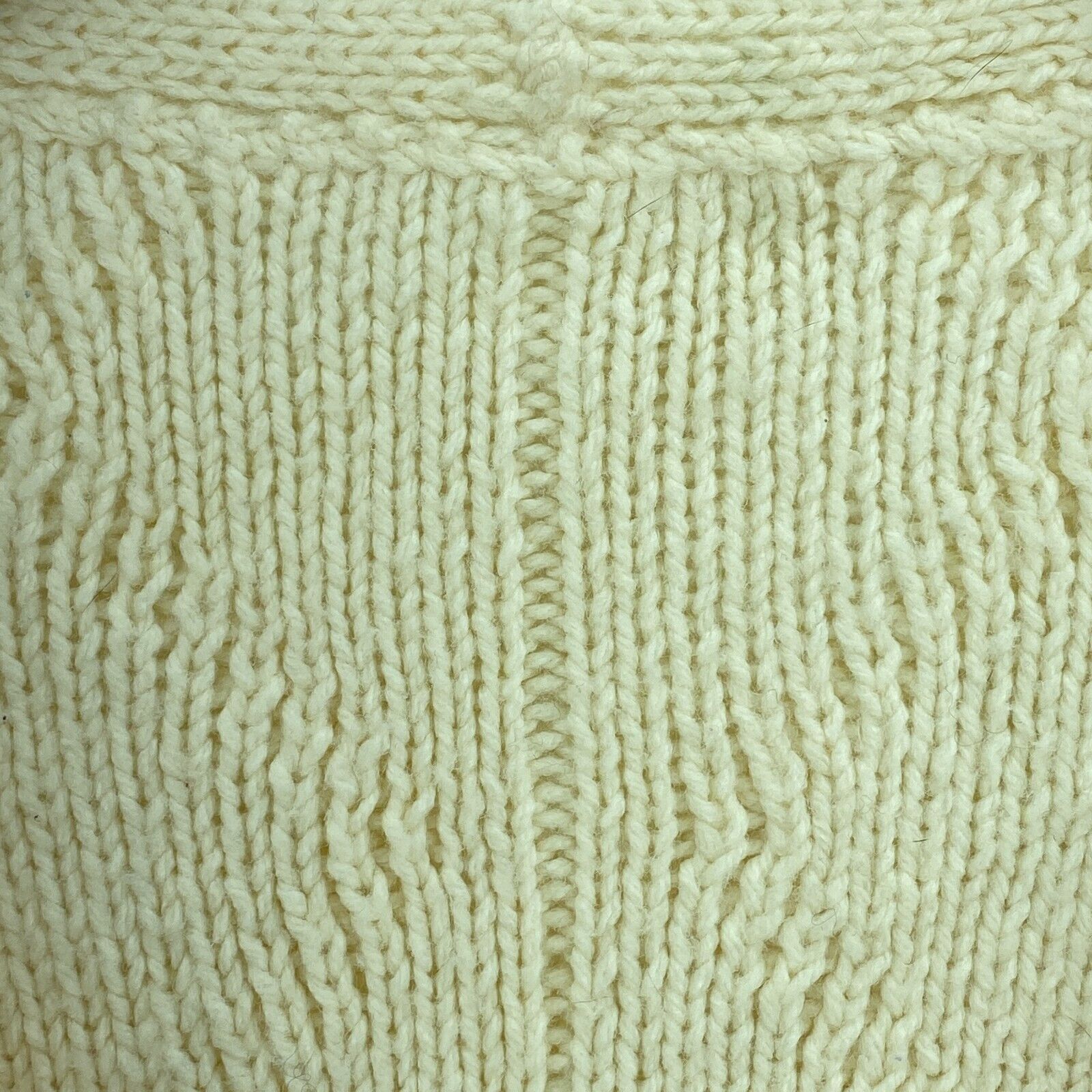 Vintage Sweater Knit 3D Size L Beige Women's