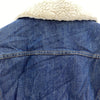 Levi Strauss Sherpa Lined Button Up Dark Wash Blue Denim Jacket Size 36