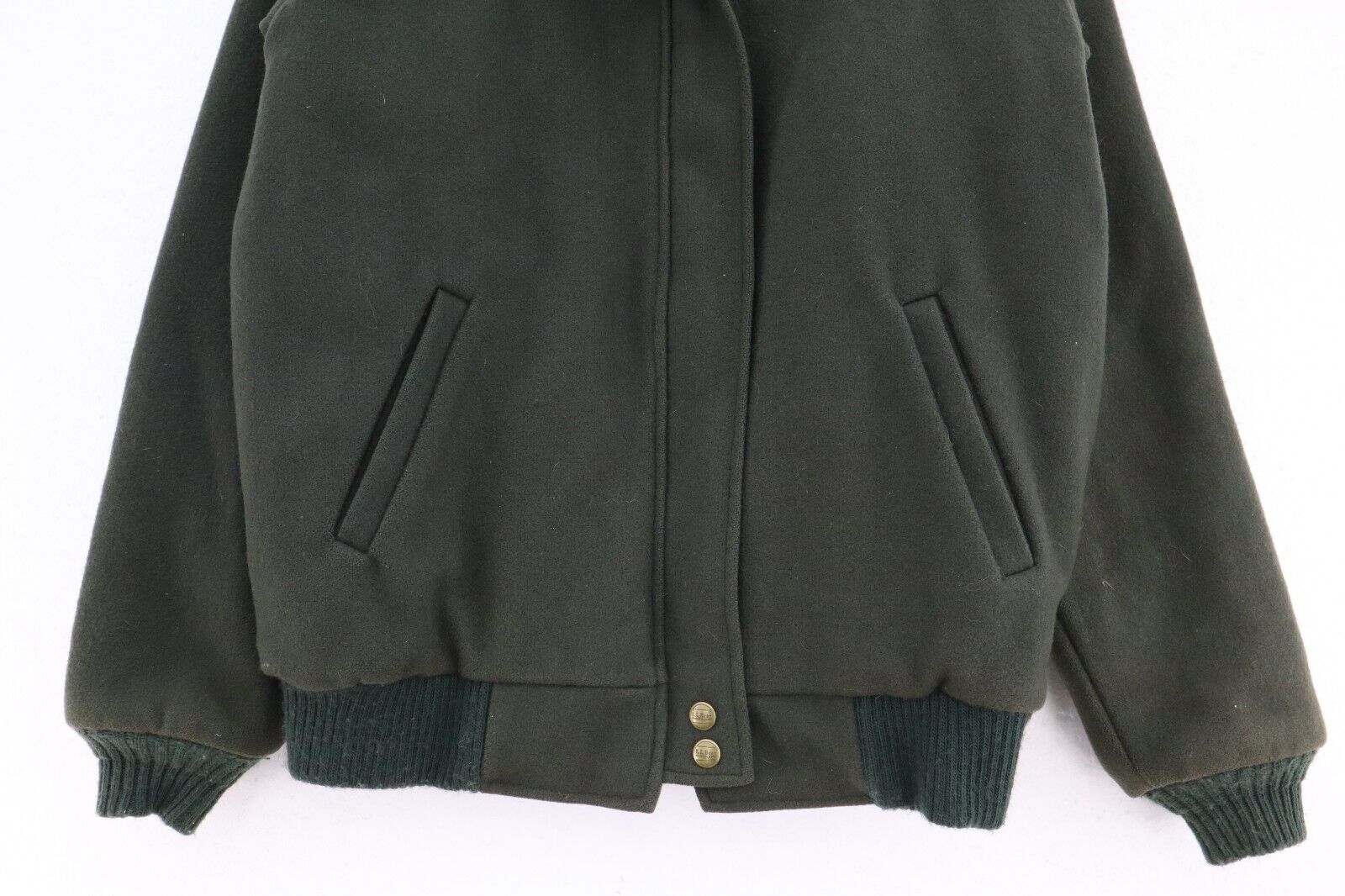 Vintage L.L.Bean Full Zip Green Earth Tone Bomber Jacket Size S