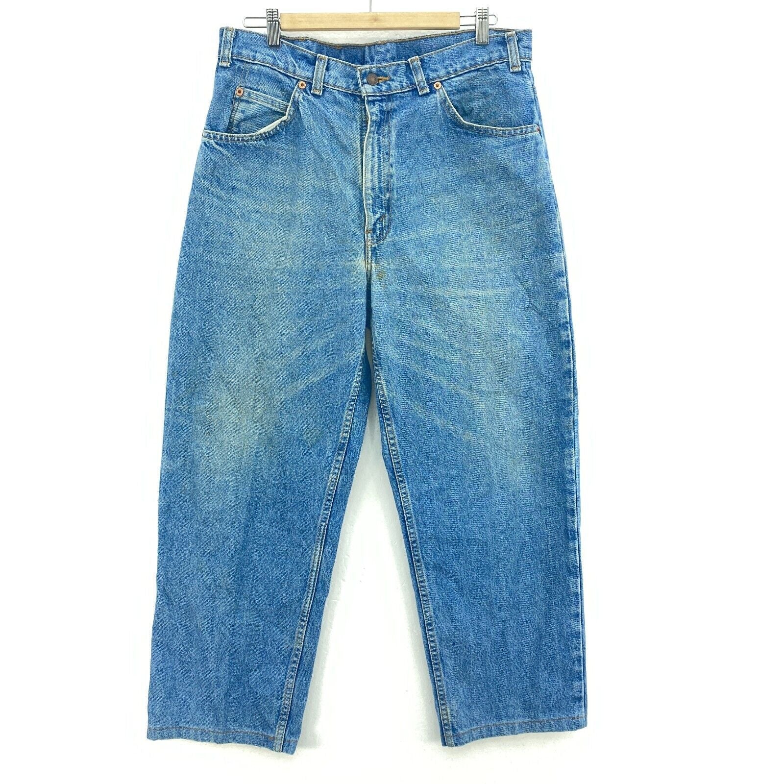 Levi Strauss 634 Orange Tab Medium Wash Jeans Size 34 x 26