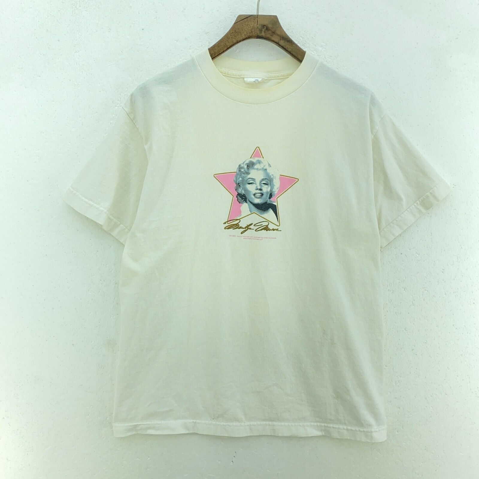 Marilyn Monroe 2001 Star White T-shirt Size S Women's