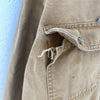 Vintage Carhartt 1990s Double Pocket Button Up Beige Shirt Size L