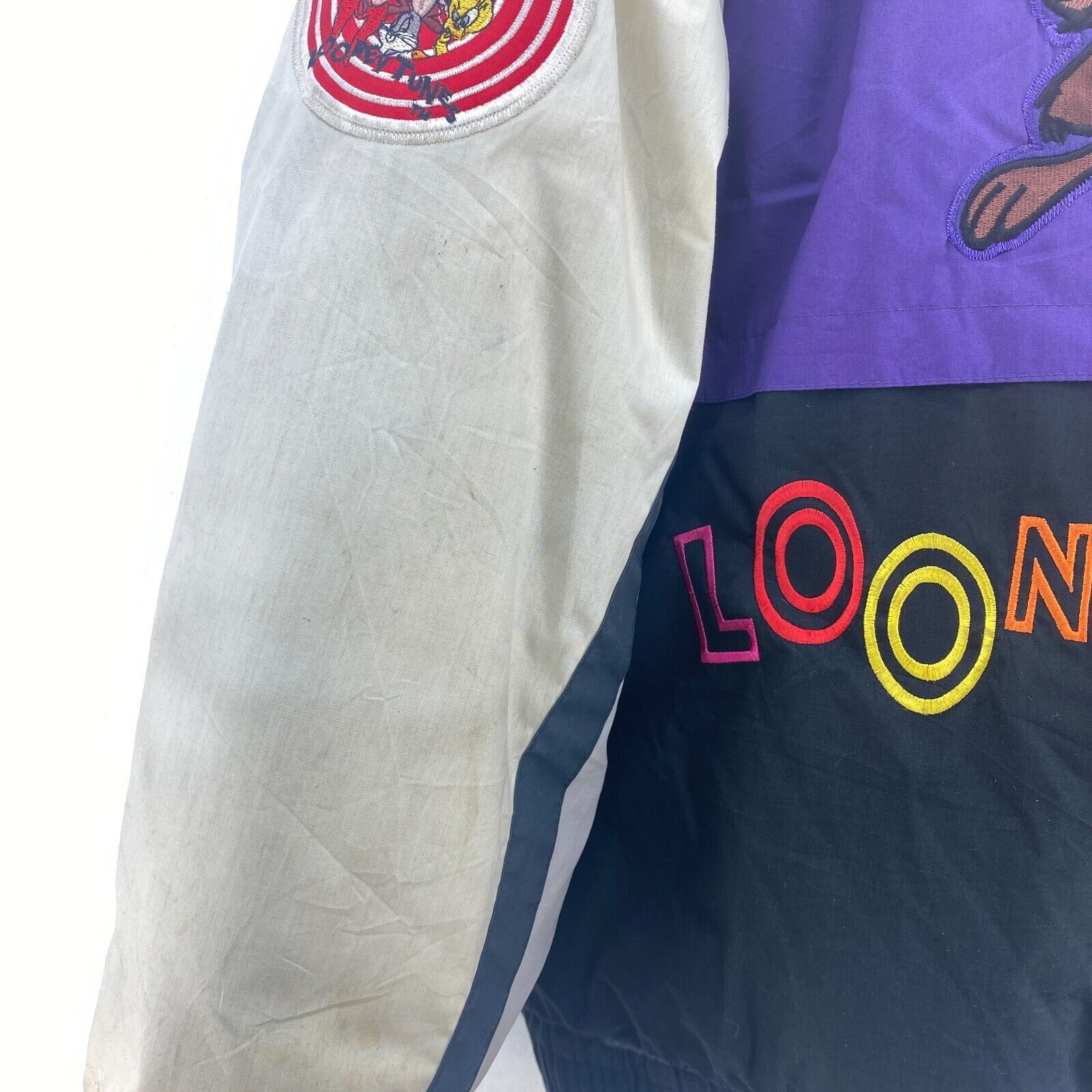 Looney Tunes The Tasmanian Devil Full Zip Purple Jacket Size XL
