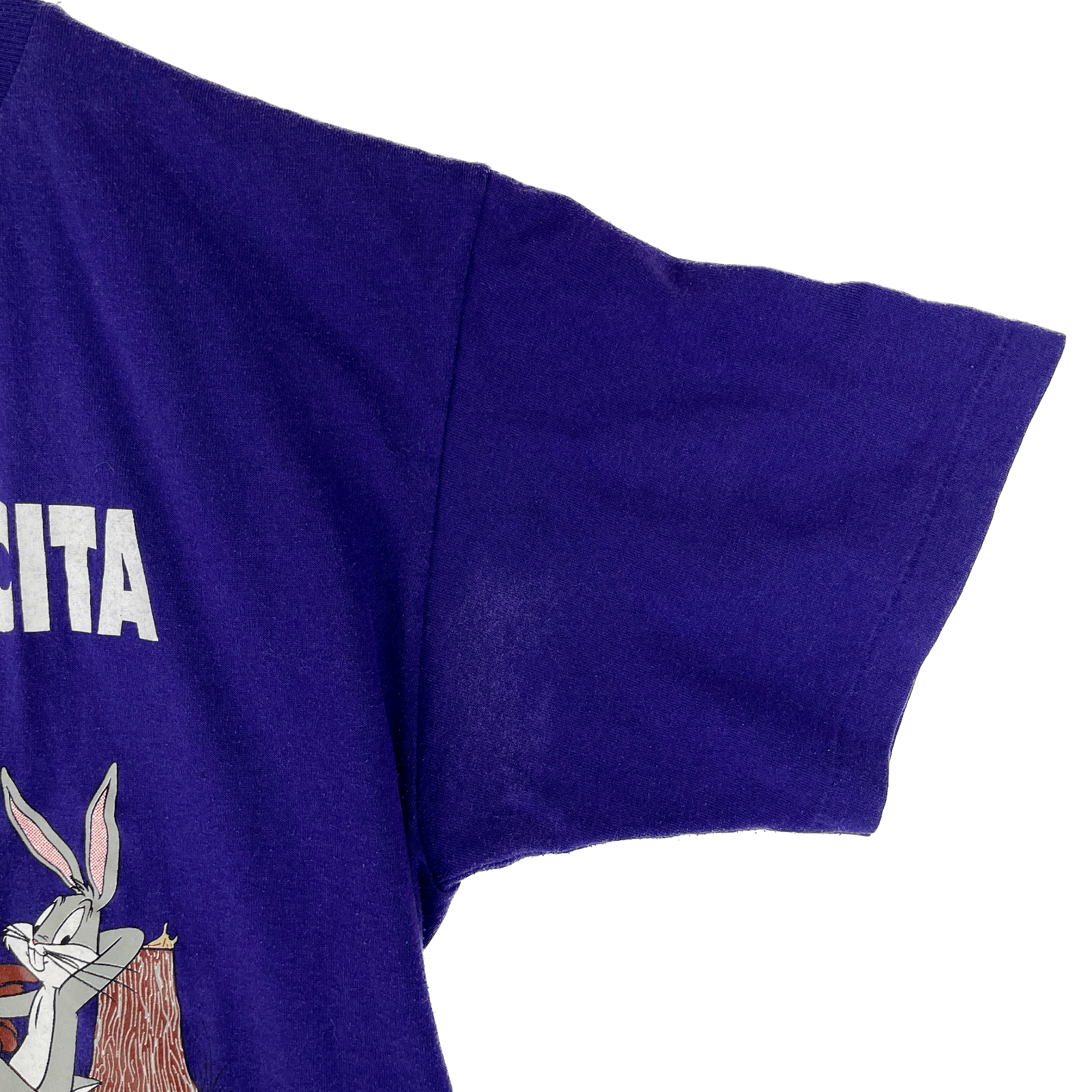 Cimarroncita Warner Bros 1993 Bugs Bunny Marshmallow Camp Purple T-shirt Size L