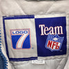 Dallas Cowboys NFL Logo 7 Insulated Full Zip Blue Hooded Jacket Size XL 90s