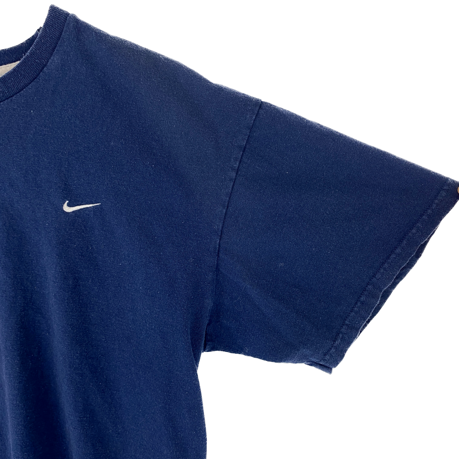 Vintage Nike Swoosh Chest Logo Navy Blue T-shirt Size XL