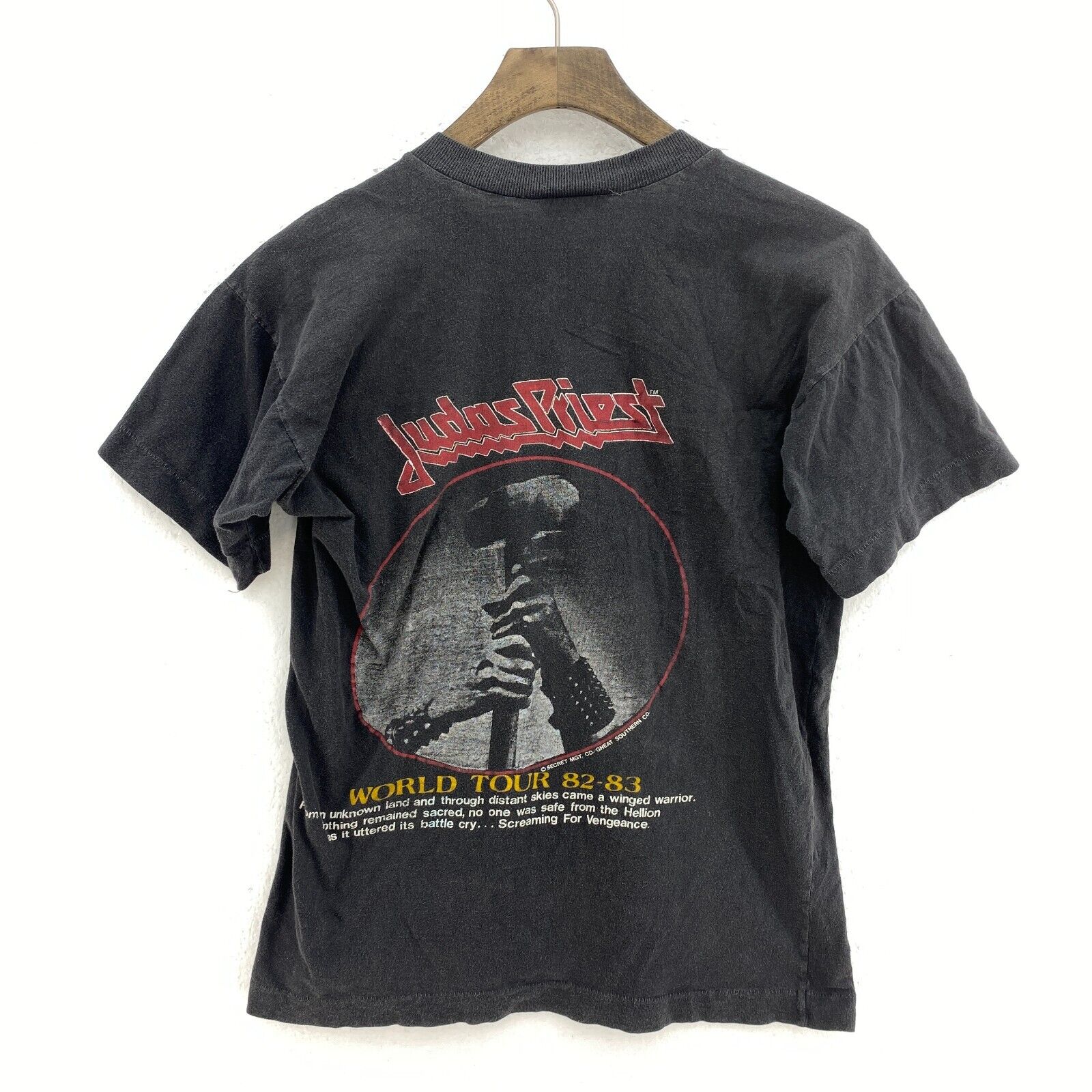 Judas Priest Screaming For Vengeance Black T-shirt Size S World Tour