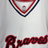 Vintage Atlanta Braves V-Neck #37 White Jersey Size XL