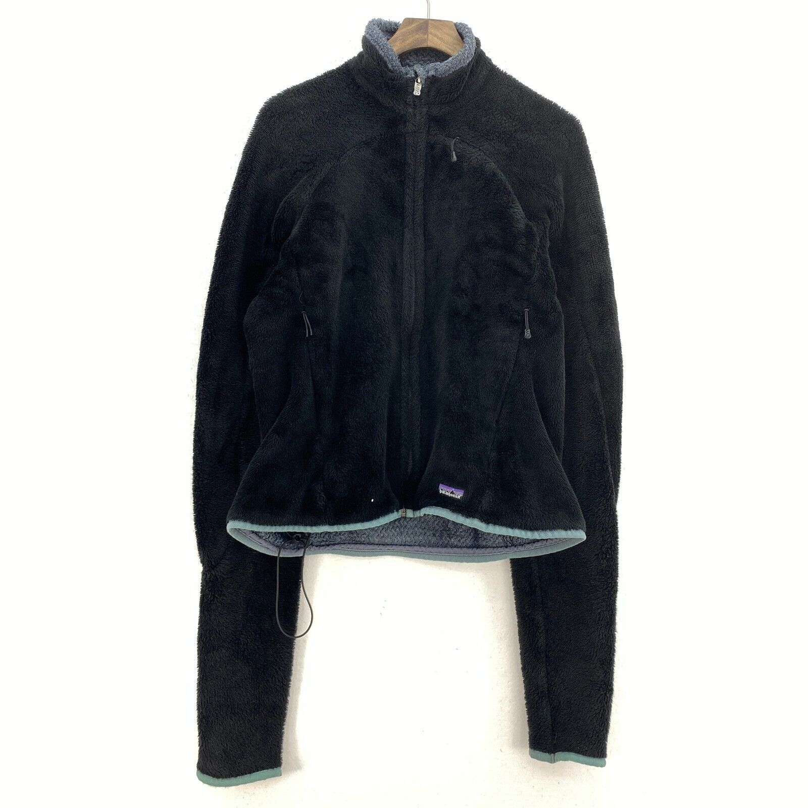 Vintage Patagonia R Full Zip Black Fleece Jacket Size M Women's