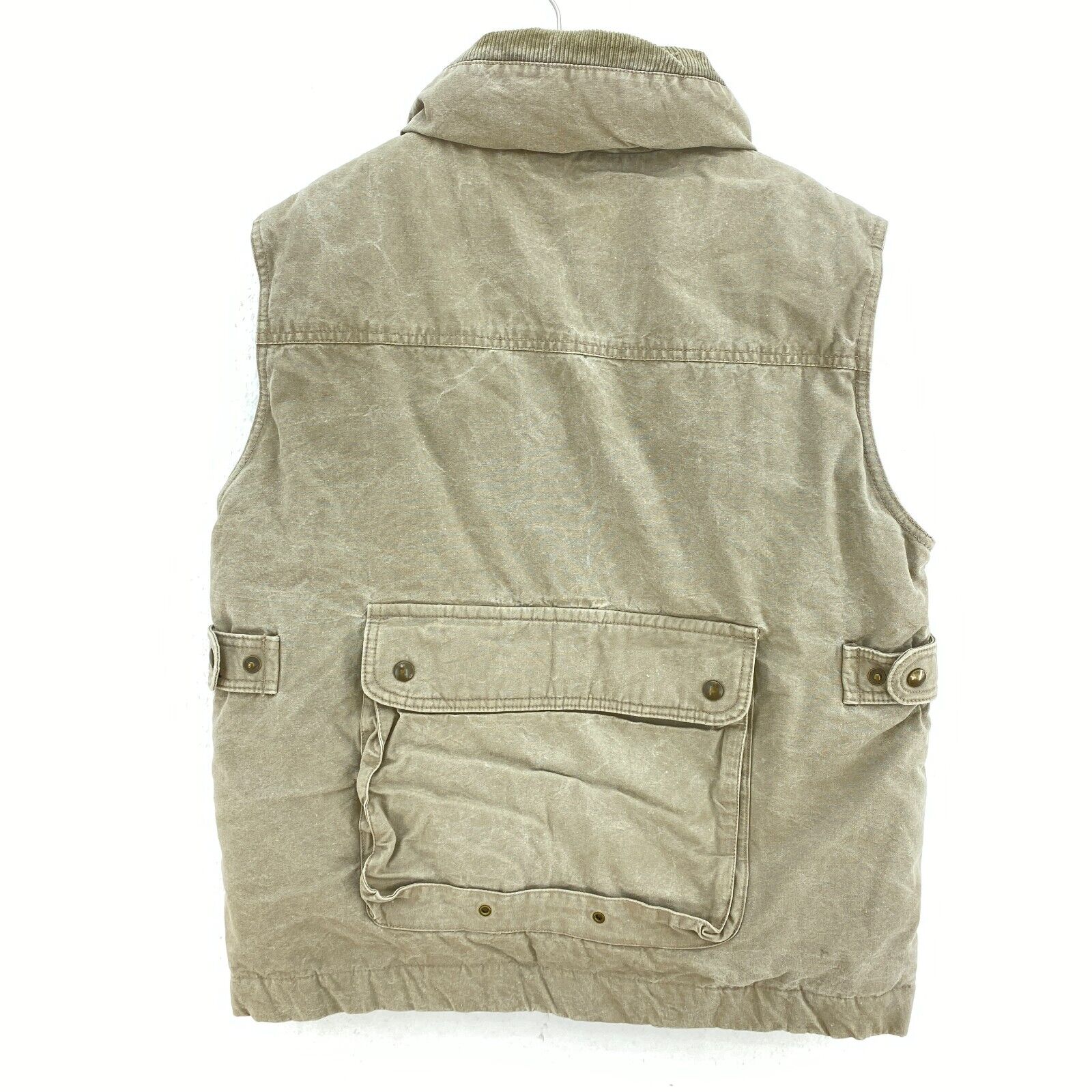 Eddie Bauer Goose Down Full Zip Earth Tone Green Full Zip Vest Jacket Size M