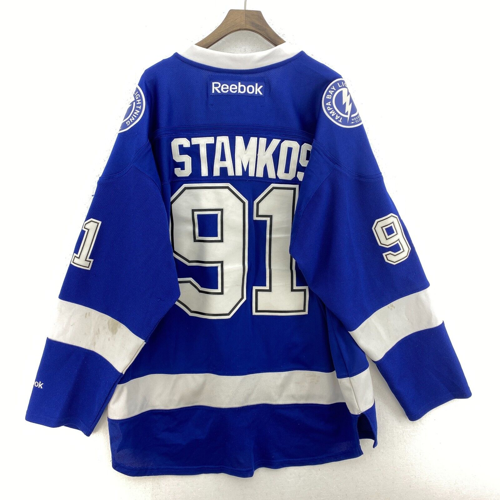 Authentic Steven Stamkos #91 Tampa Bay Lightening Reebok NHL Blue Jersey Size XL
