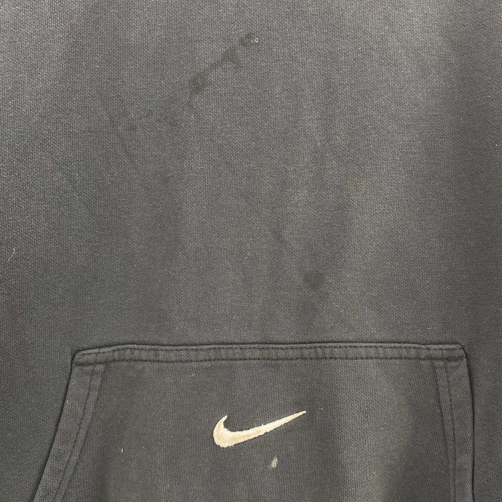 Nike Small Check Logo Black Hoodie Size M