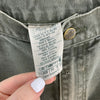 Carhartt Original Dungaree Fit Moss Green Carpenter Cargo Pant Size 34x29