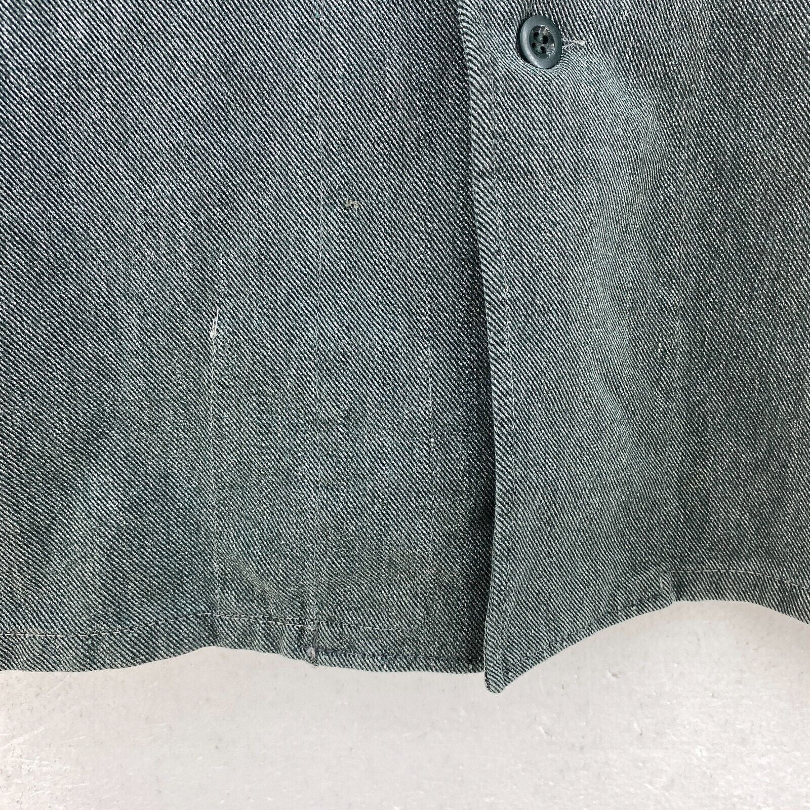 Vintage Gray Double Pocket Button Up Shirt Jacket Size S