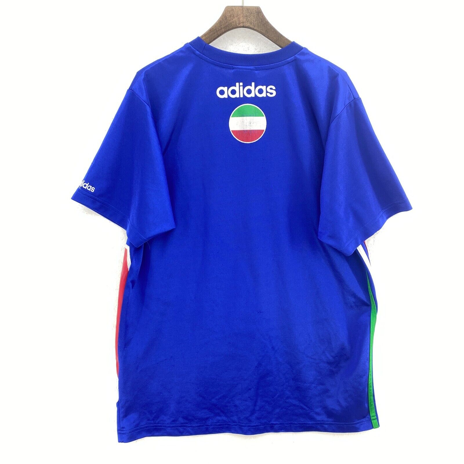Vintage Adidas Italia Blue Jersey Size L Crew Neck