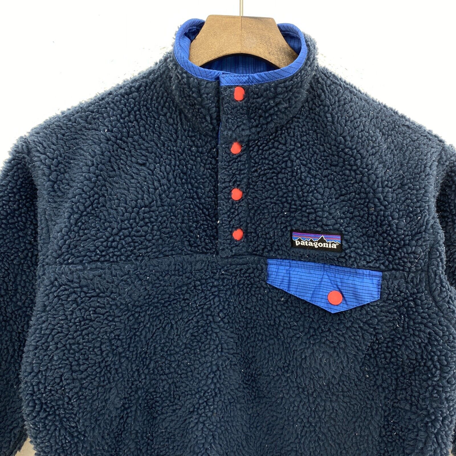 Vintage Patagonia Snap-T Reversible Blue Jacket Size 4T Toddler