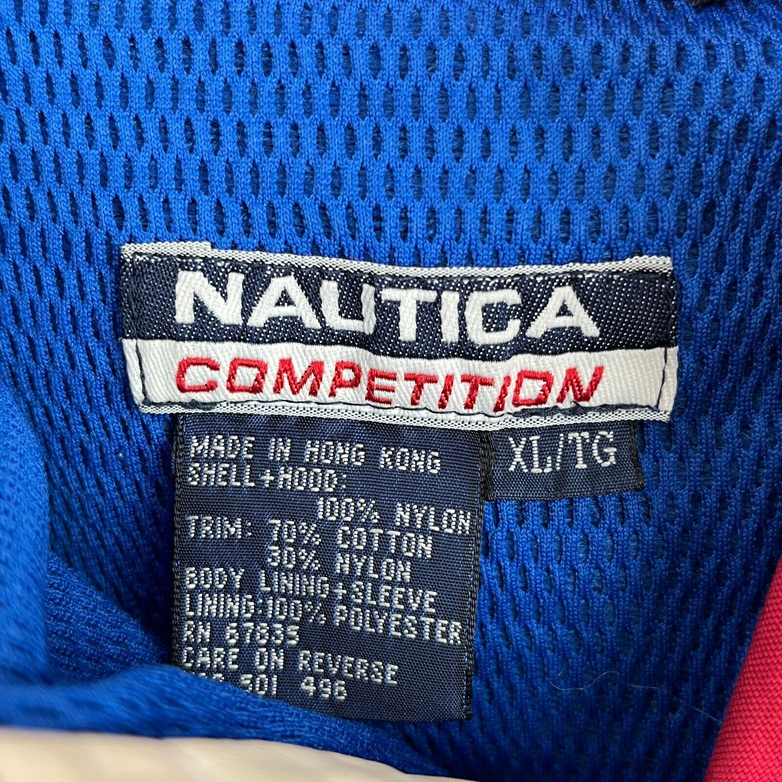 Vintage Nautica Competition Black Full Zip Jacket Size XL