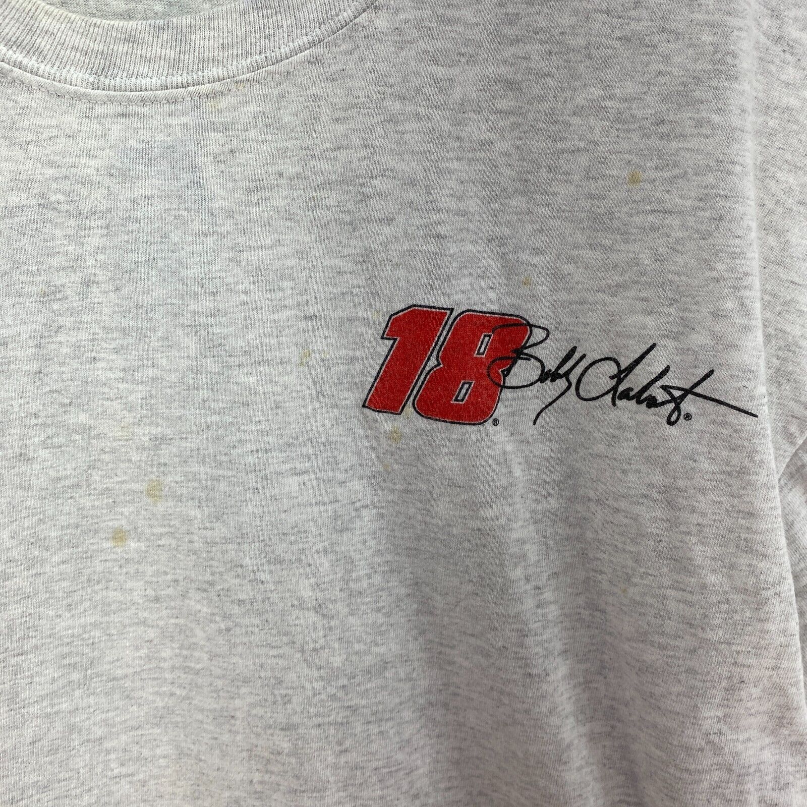 Vintage Bobby Labonte Nascar 18 Racing Gray T-shirt Size M