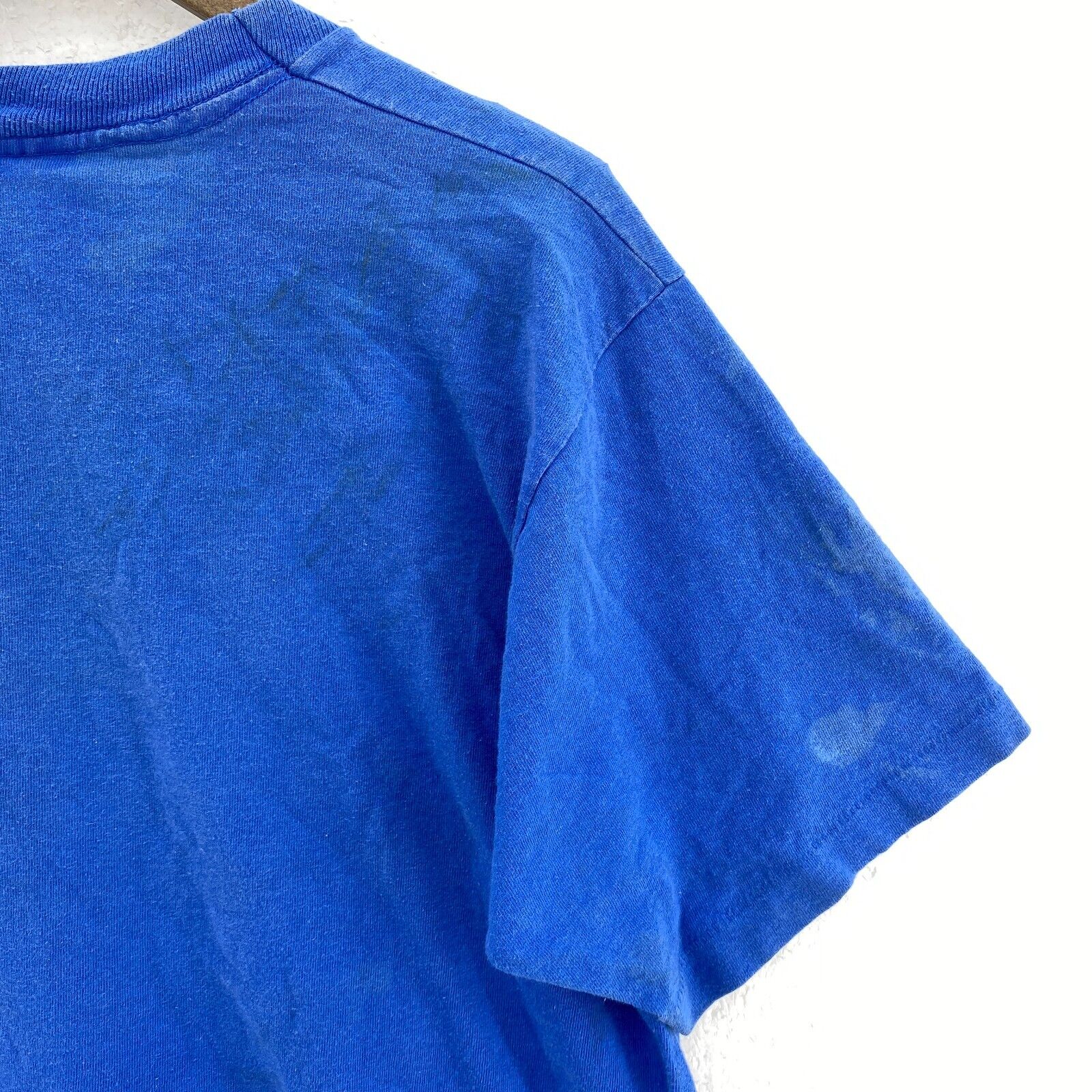 Toronto Maple Leafs Logo 1990 NHL Blue T-shirt Size L Single Stitch