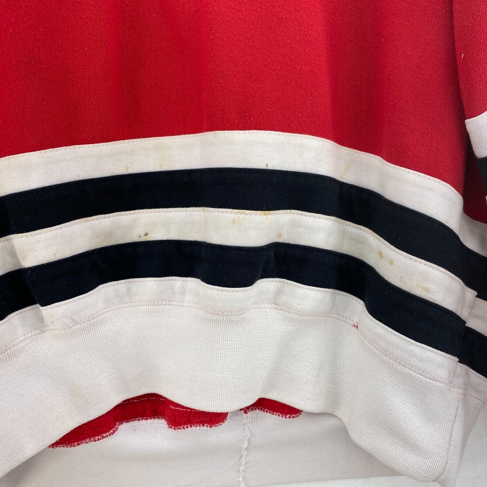 9 Robert Marvin Hull Chicago Black Hawks Red Sweatshirt NHL Starter Size L