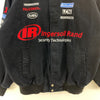 Vintage Snapped Racing Style Bomber Black Jacket Size XL