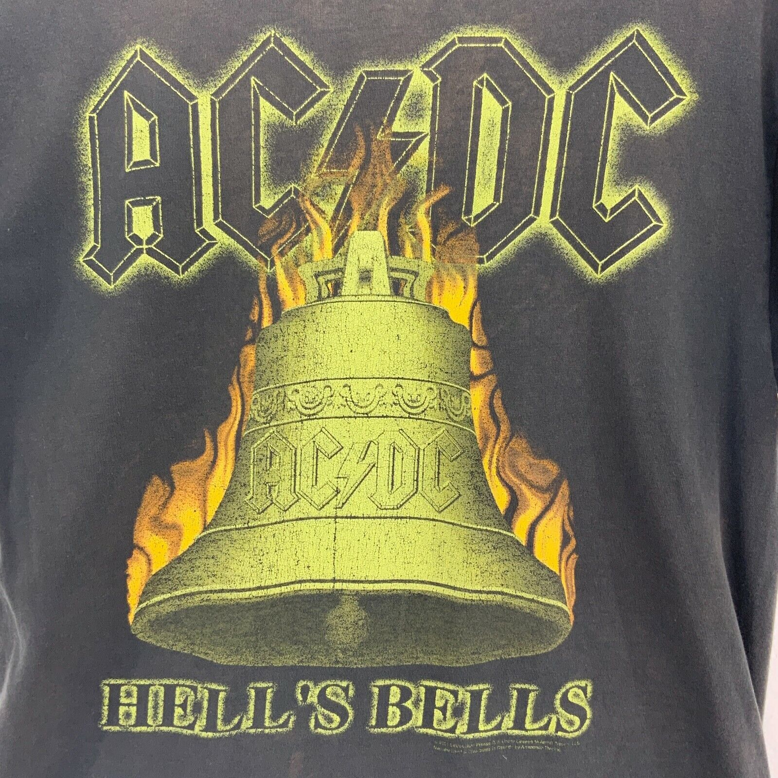 ACDC Hell's Bells World Tour 2000 Black T-shirt Size S Rock Band