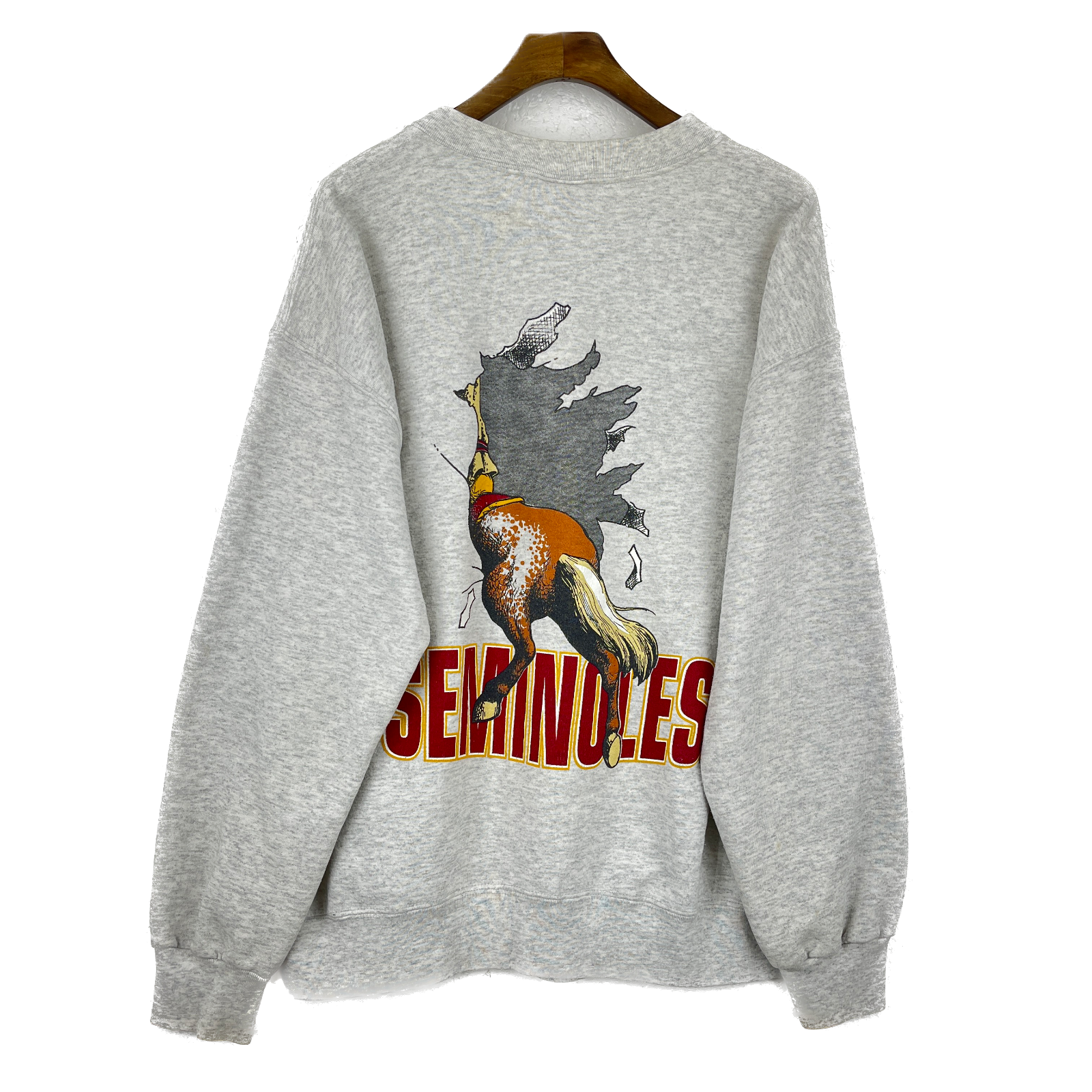 Vintage Nutmeg FSU Seminoles University Football Gray Sweatshirt Size L
