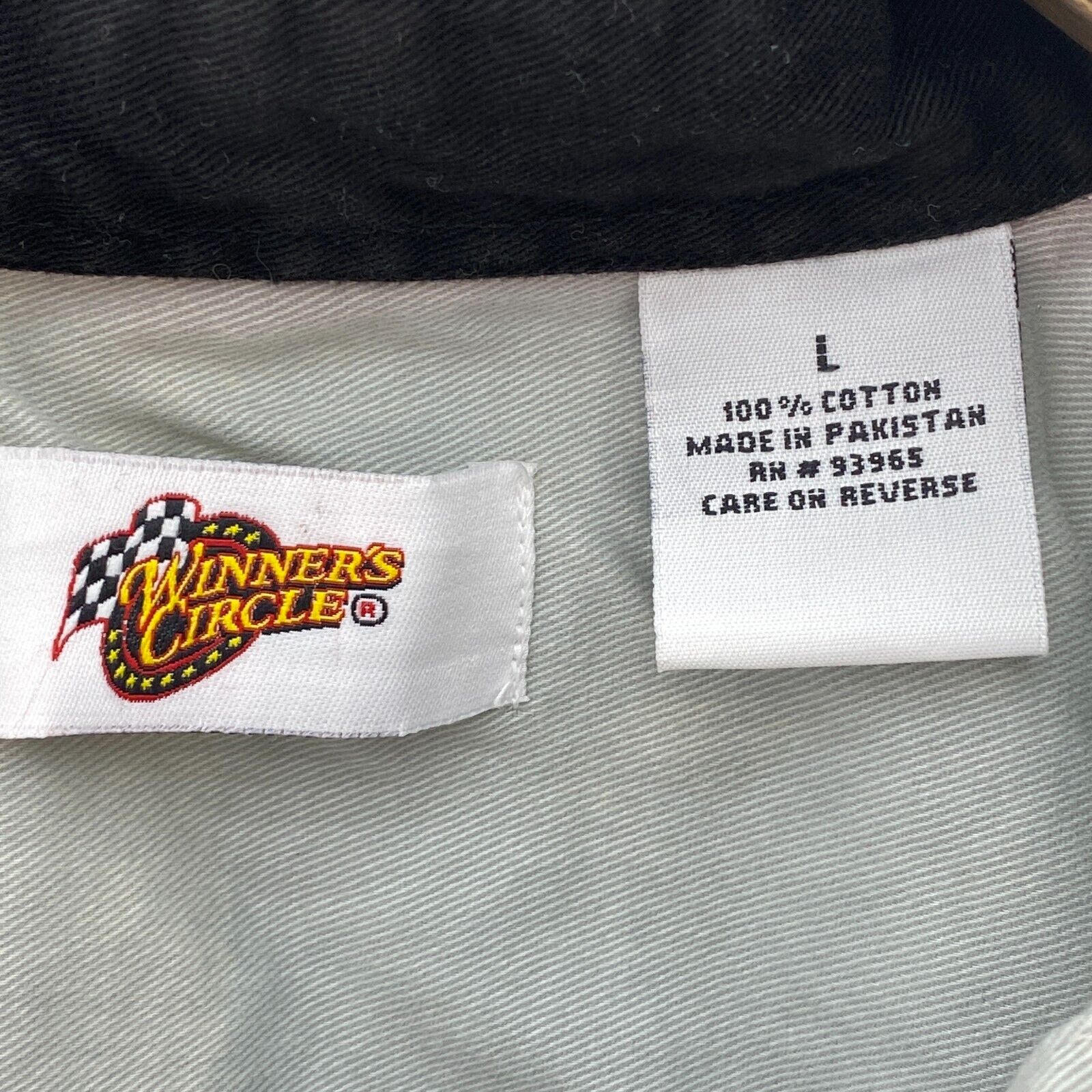 Vintage Kevin Harvick Goodwrench Winner's Circle Gray Button Up Shirt Size L