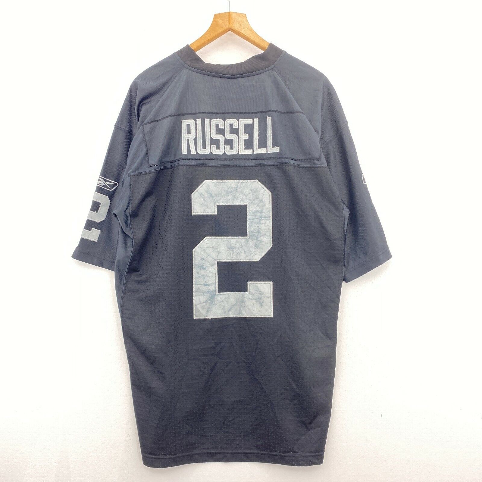 #2 JaMarcus Russell Football Reebok Black V-neck Jersey Size L