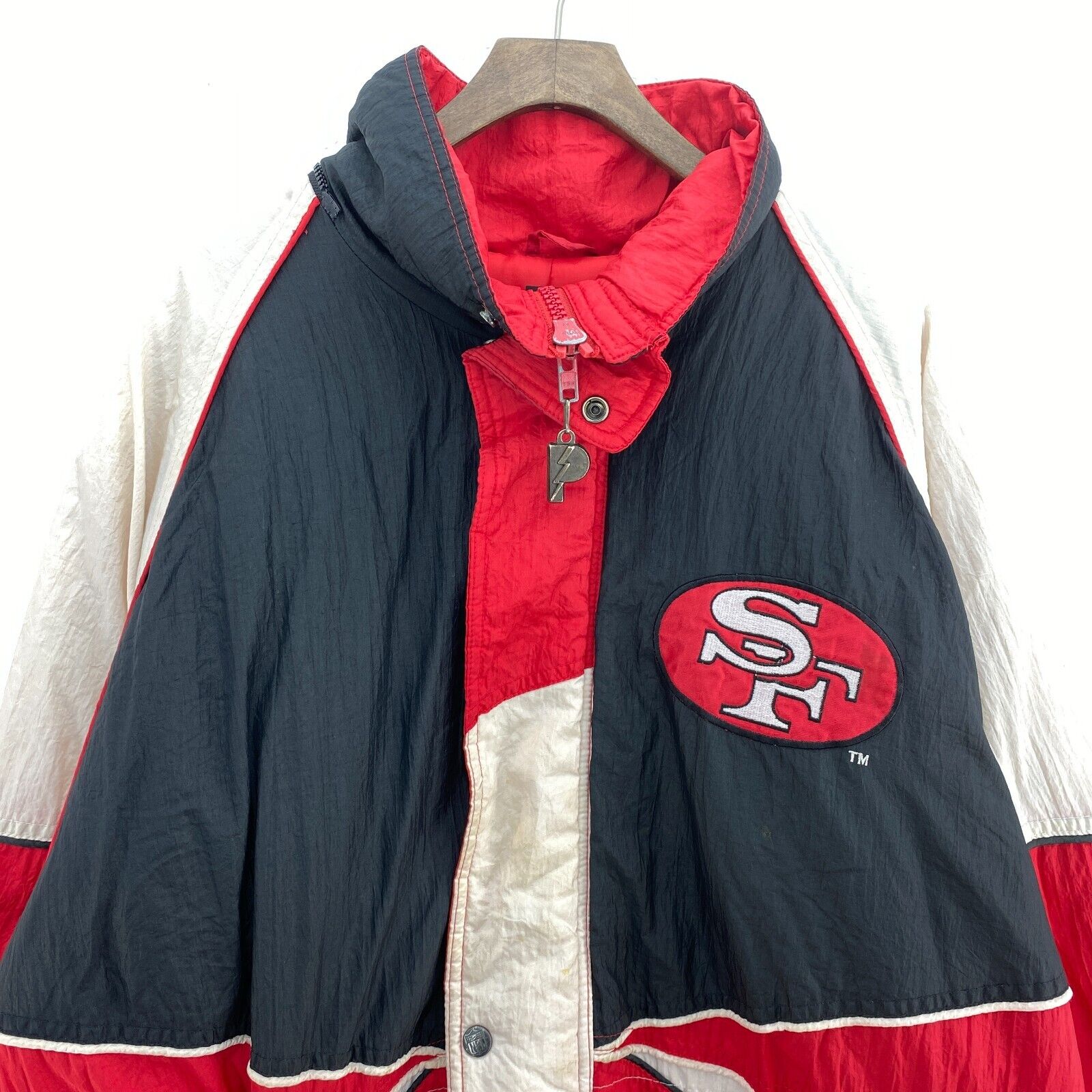 Pro Player San Francisco 49ers Red Insulated Full Zip Jacket Size L
