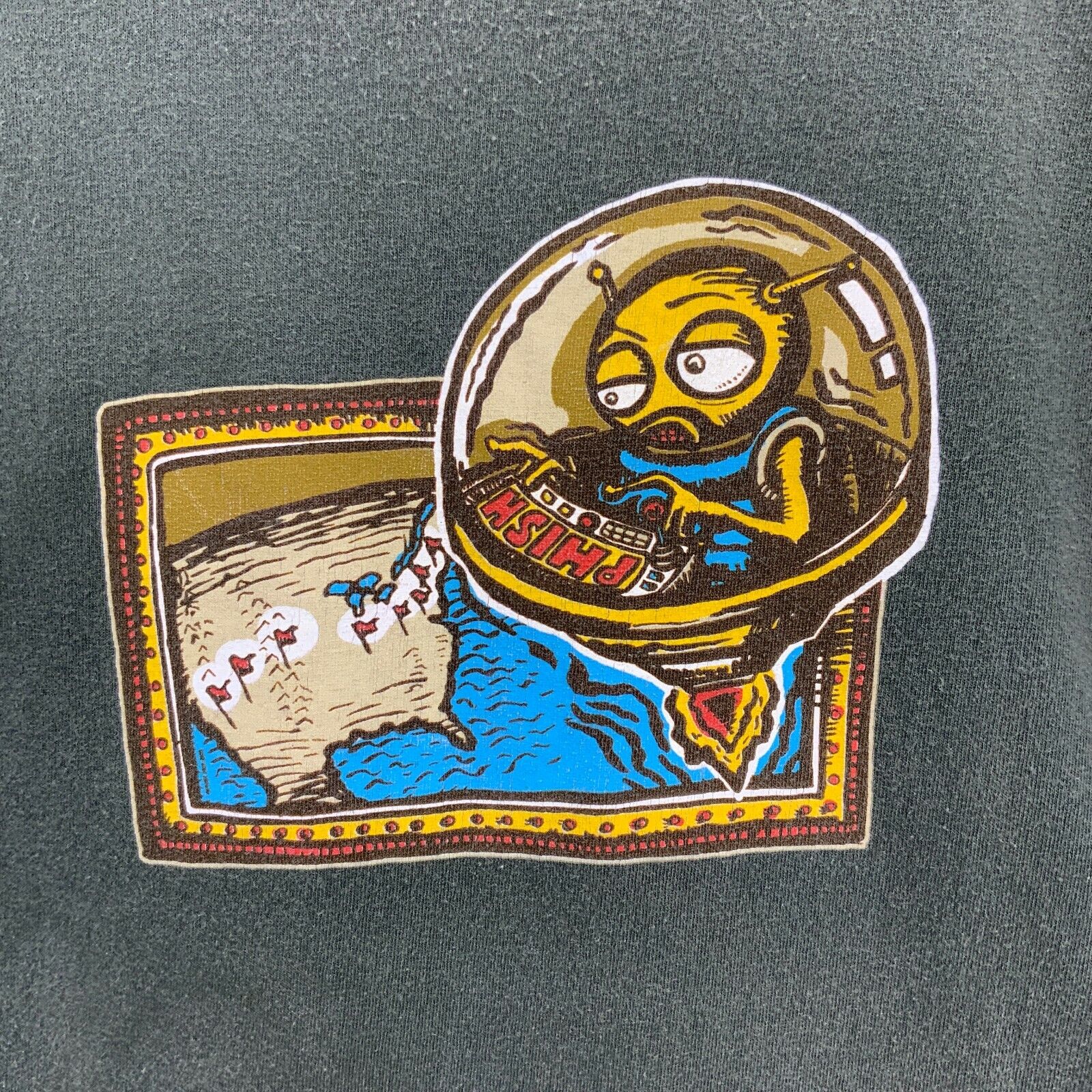 Phish Rock Band Winter Tour 2003 Green T-shirt Size XXL