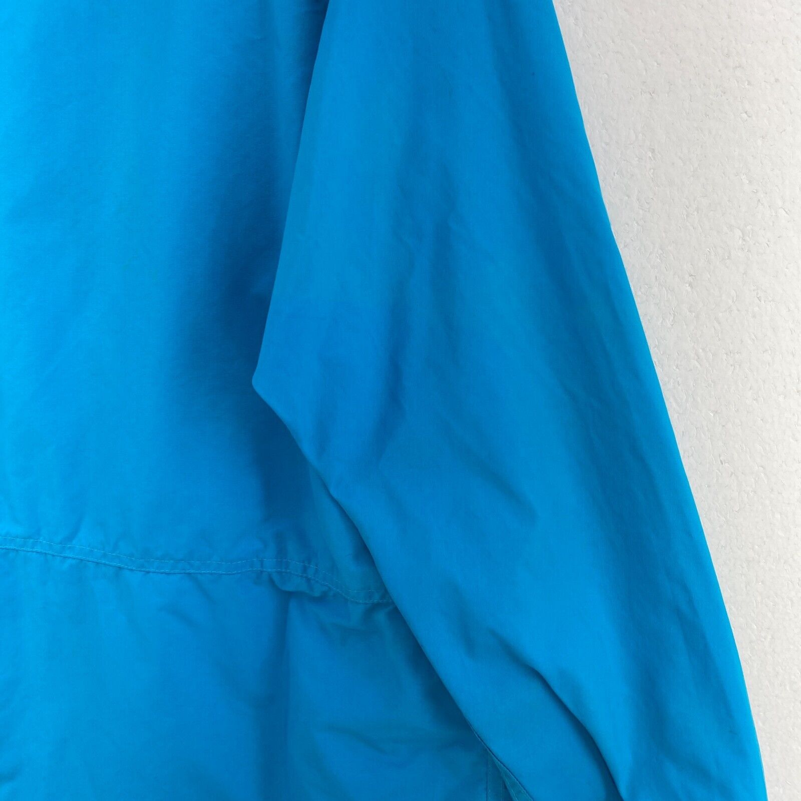 L.L. Bean Light Hooded Anorak Jacket Blue Size M 1/4 Zip
