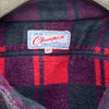 Vintage Champion Red Flannel Button Up Shirt Jacket Size M