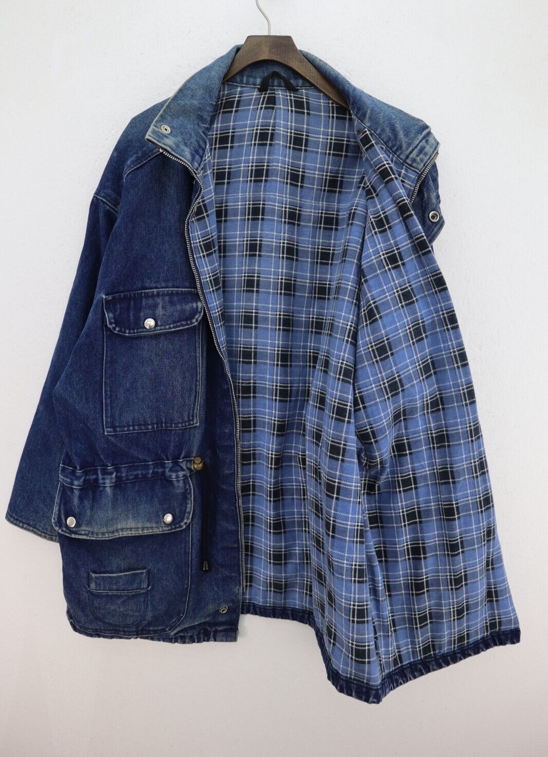 Vintage Levi Strauss Full Zip Medium Wash Blue Denim Jacket Size M