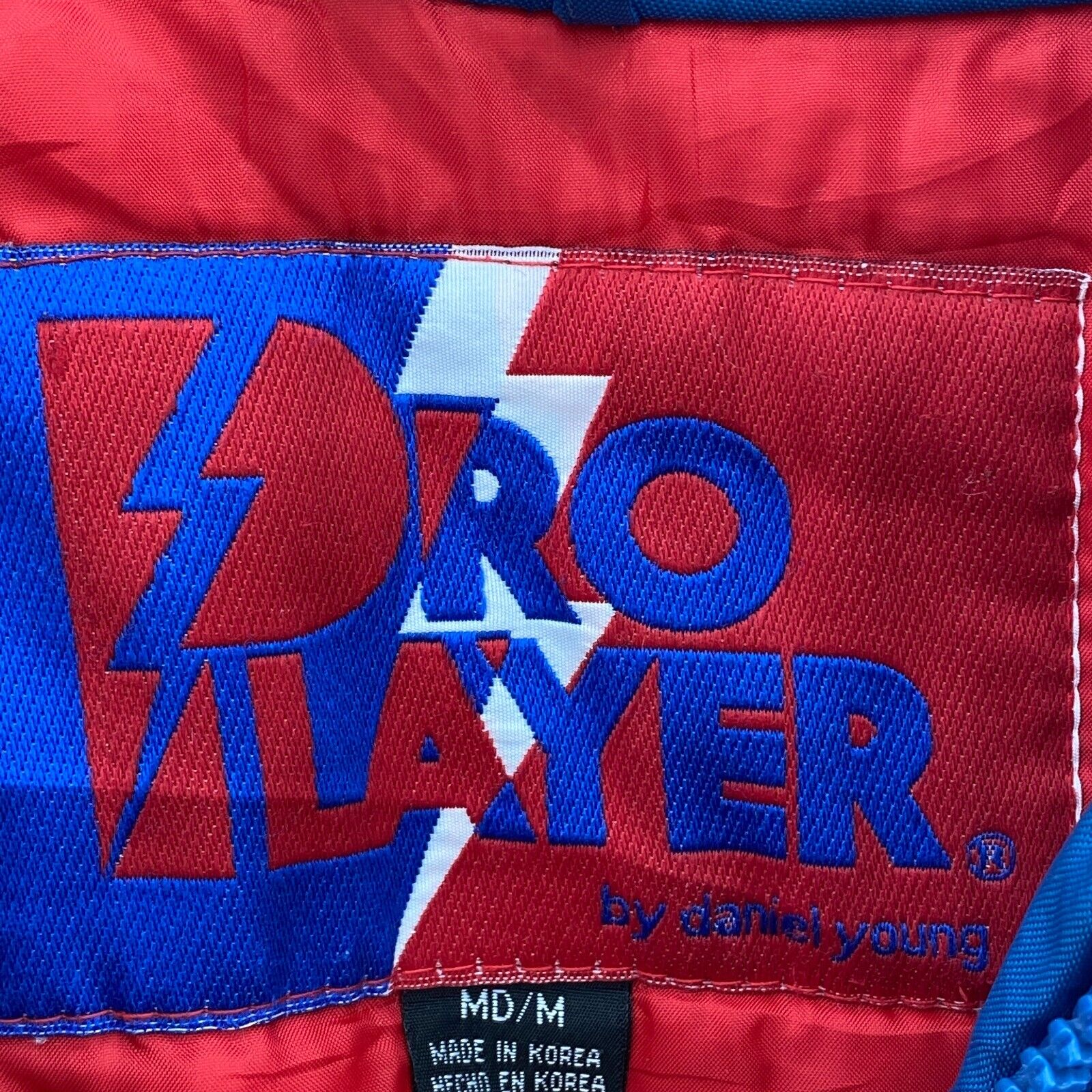 Vintage New England Patriots Pro Player Insulated Jacket Size M NFL Blue