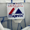 Majestic Pinstripe Chicago Cubs MLB Garciaparra 5 White Button Up Jersey Size XL