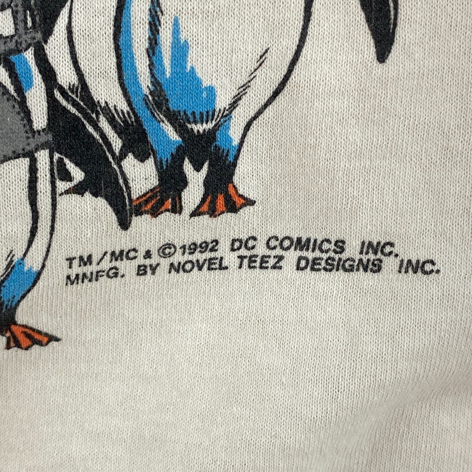 The Bat The Cat 1992 Dc Comics Batman White Tank Top Sleeveless T-shirt Size M