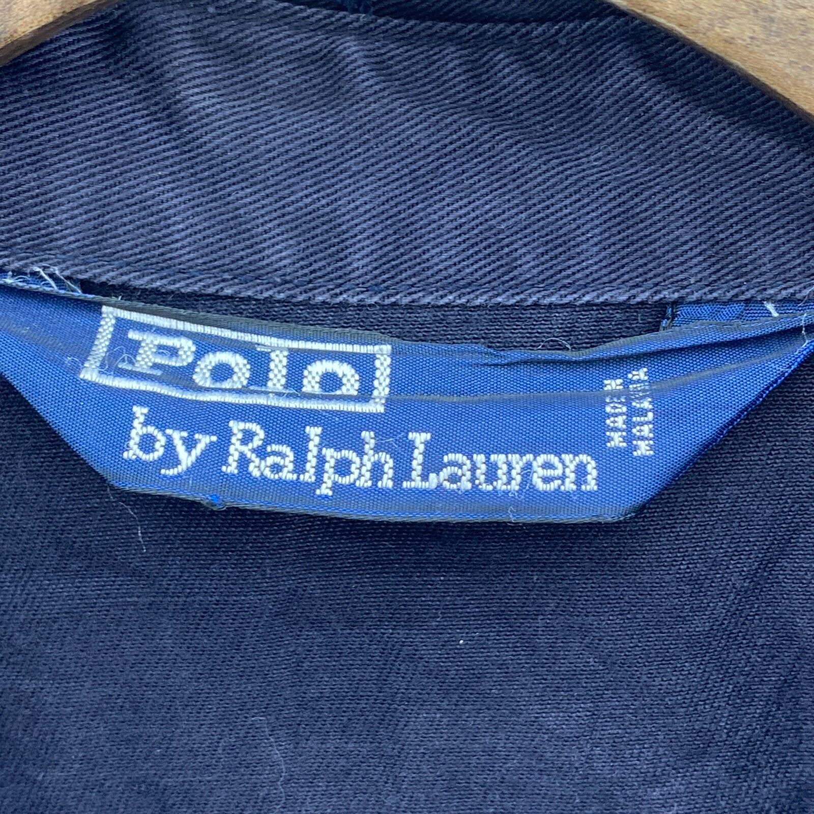 Vintage Polo Ralph Lauren Full Zip Bomber Cotton Navy Blue Jacket Size XL