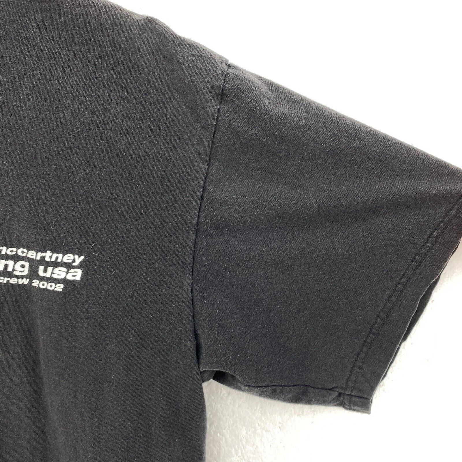 Paul McCartney Driving USA Local Crew Rare World Tour Black T-shirt Size XL