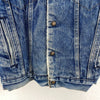 Levi Strauss Sherpa Lined Button Up Medium Wash Blue Denim Jacket Size 34