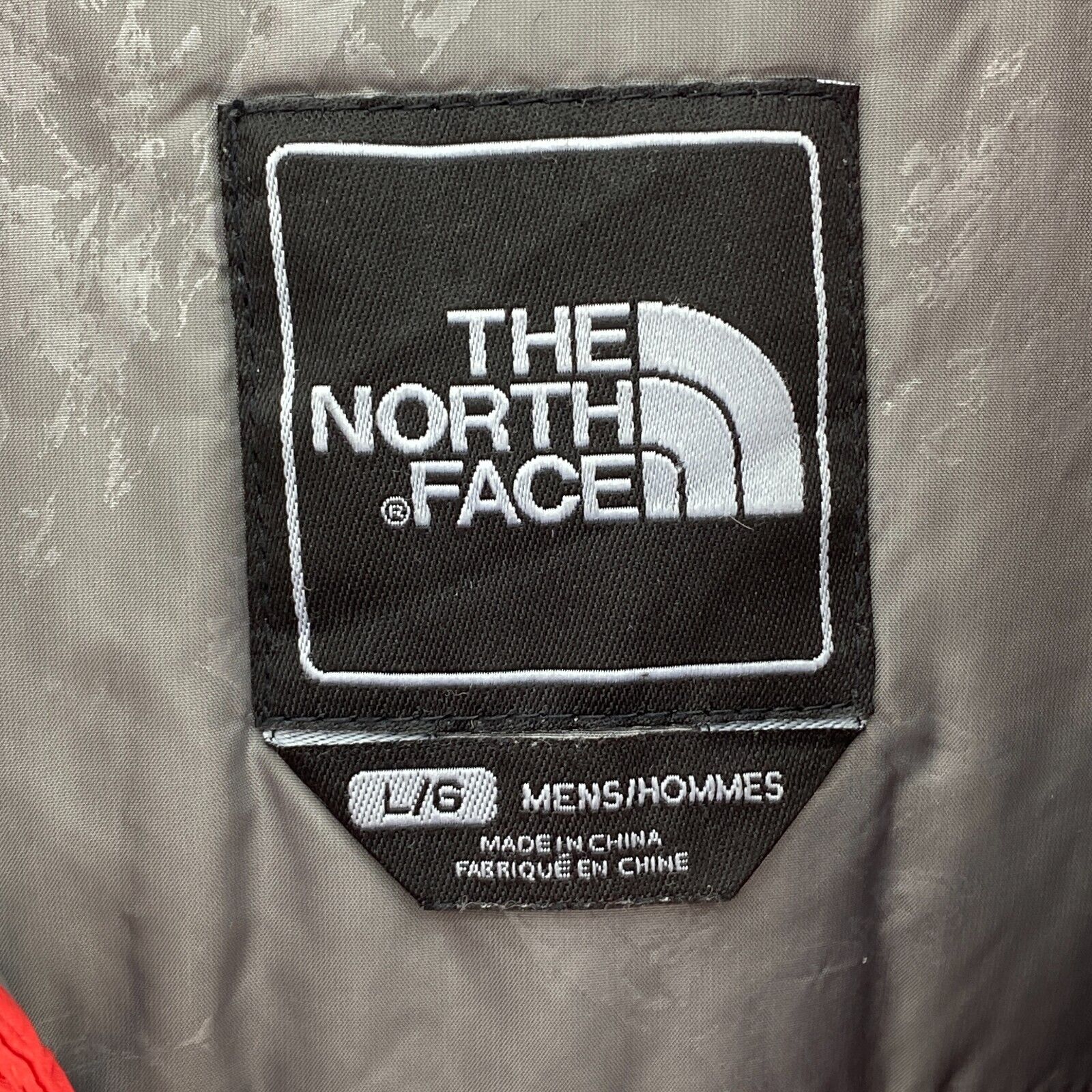 The North Face Logo Full Zip Red Light Hooded Jacket Size L Windstopper