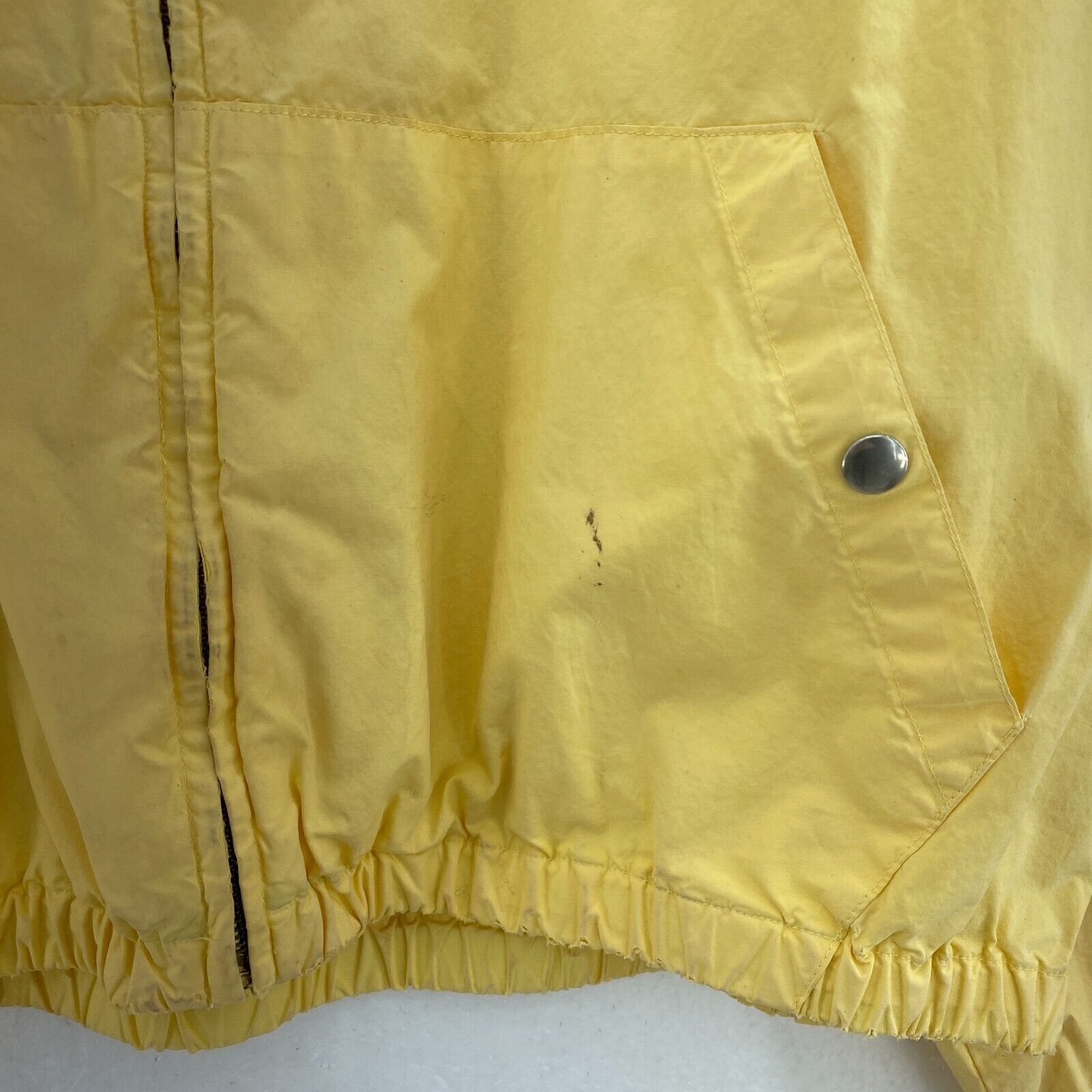 Polo By Ralph Lauren Logo Embroidered Yellow Light Jacket Size M Full Zip Up