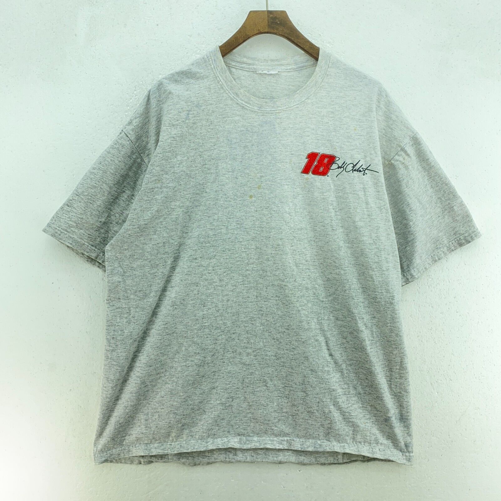 Vintage Bobby Labonte Nascar 18 Racing Gray T-shirt Size M