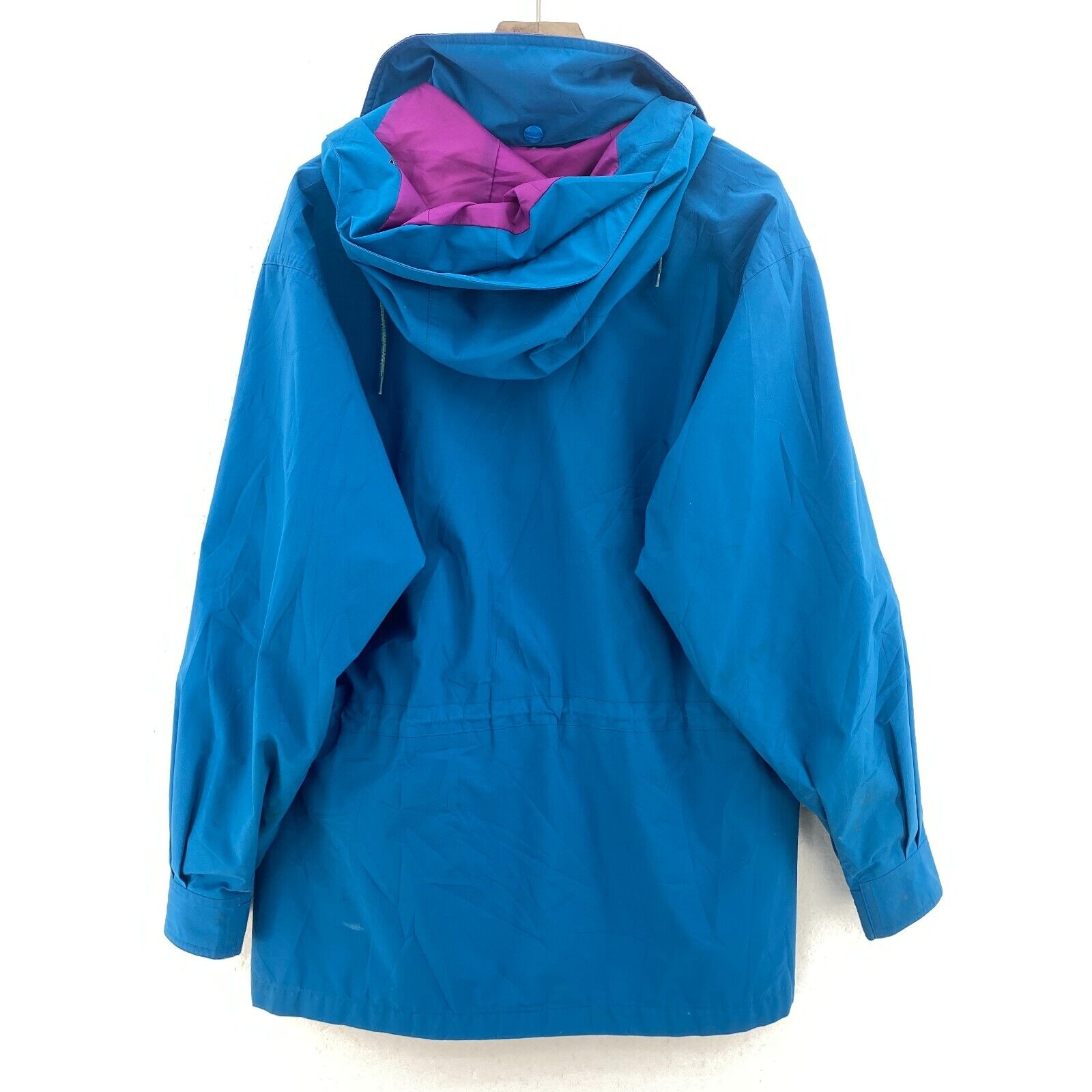L.L Bean Women's Blue Light Hooded Jacket Size M Full Zip Up